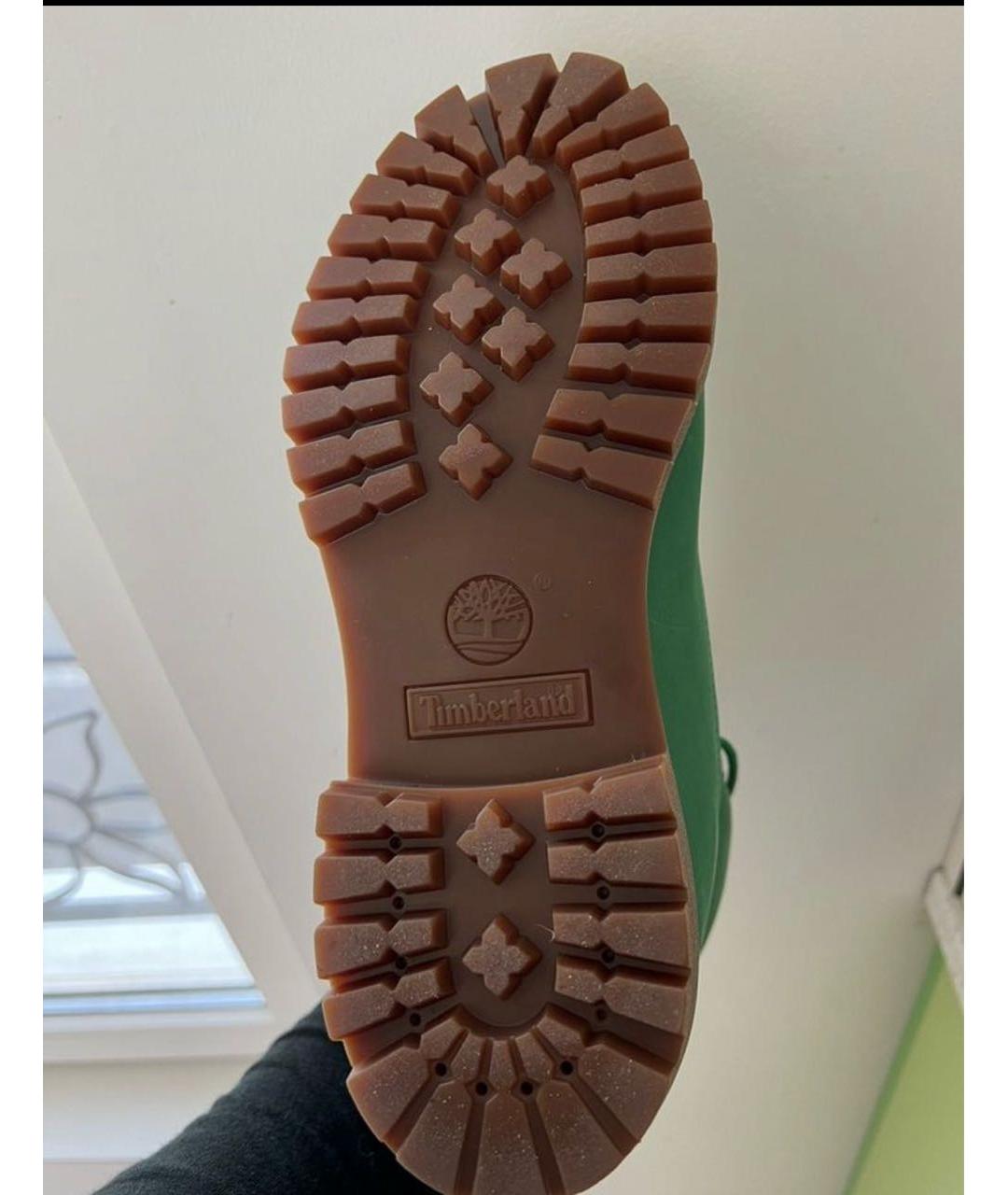 TIMBERLAND Зеленые нубуковые высокие ботинки, фото 2