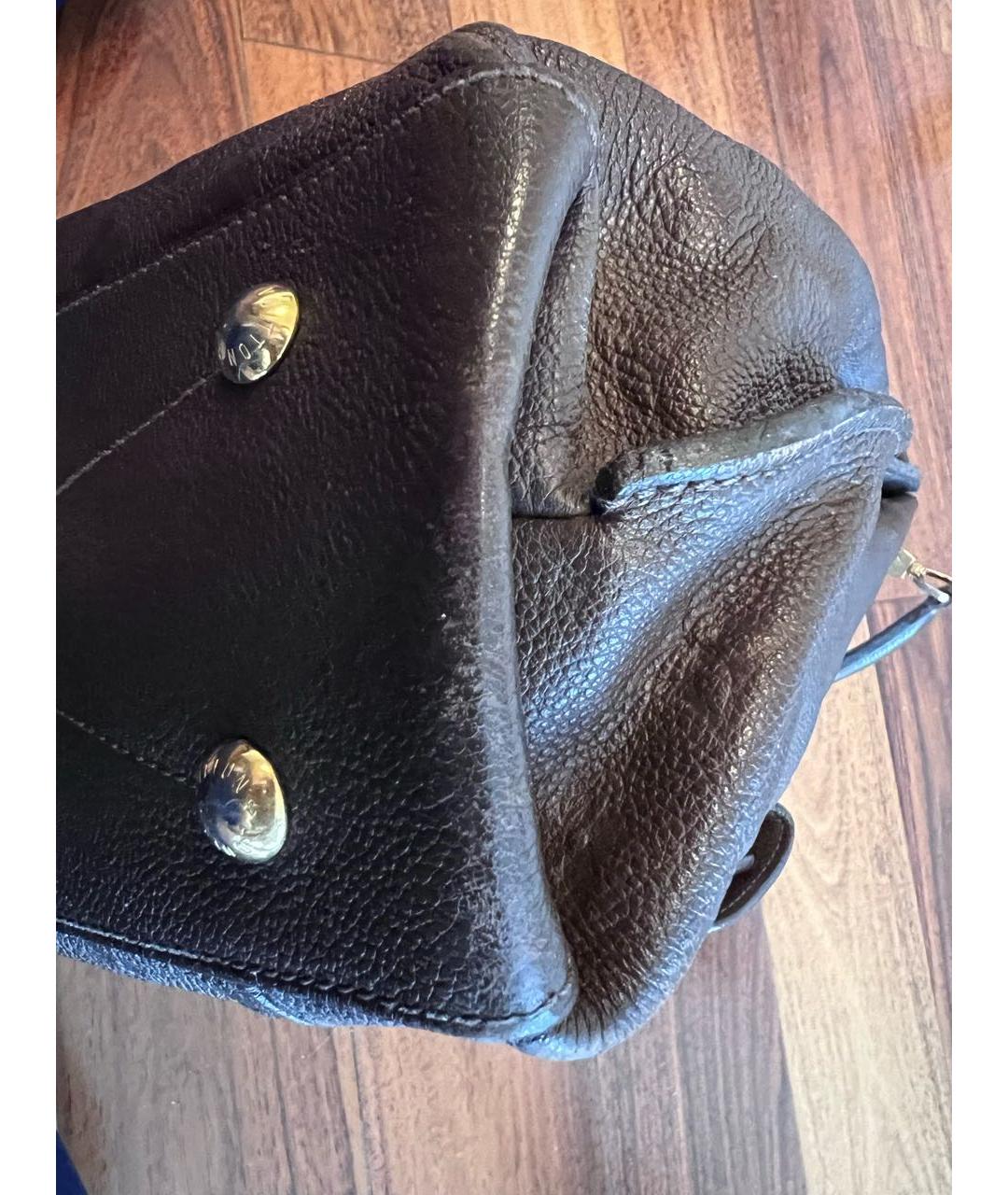 LOUIS VUITTON Коричневая кожаная сумка через плечо, фото 5