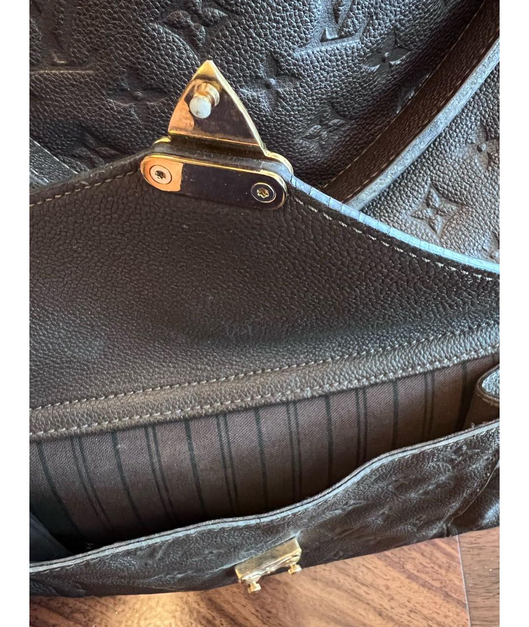 LOUIS VUITTON Коричневая кожаная сумка через плечо, фото 7