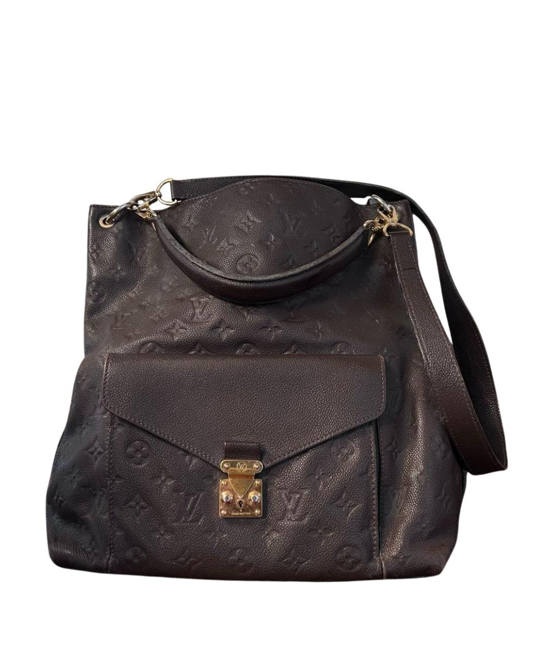 LOUIS VUITTON Коричневая кожаная сумка через плечо, фото 1