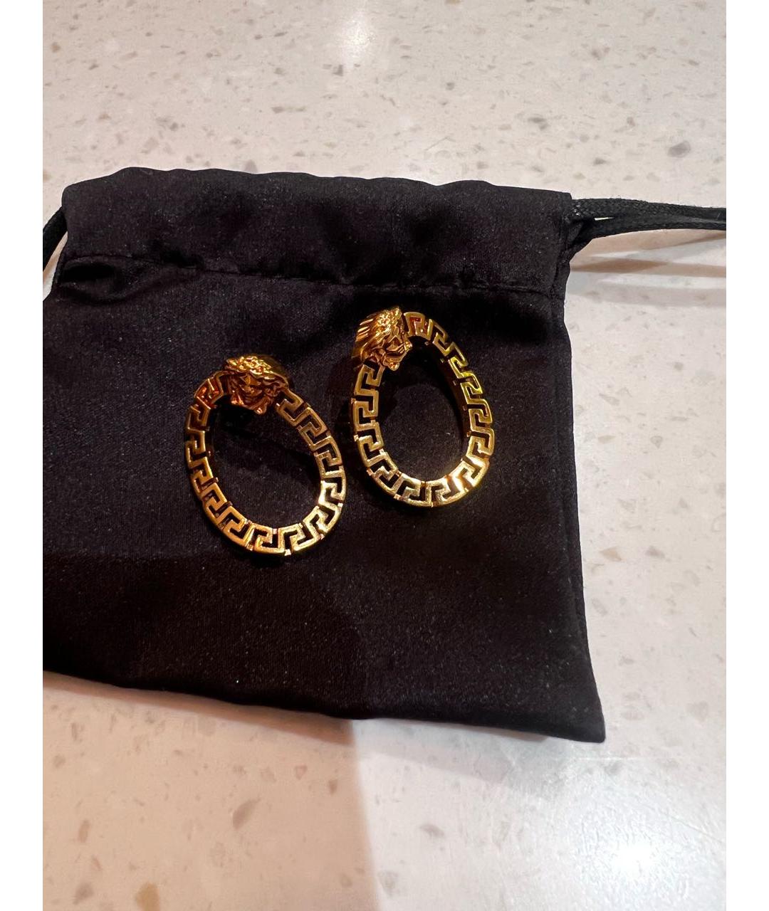 VERSACE Золотые металлические серьги, фото 6