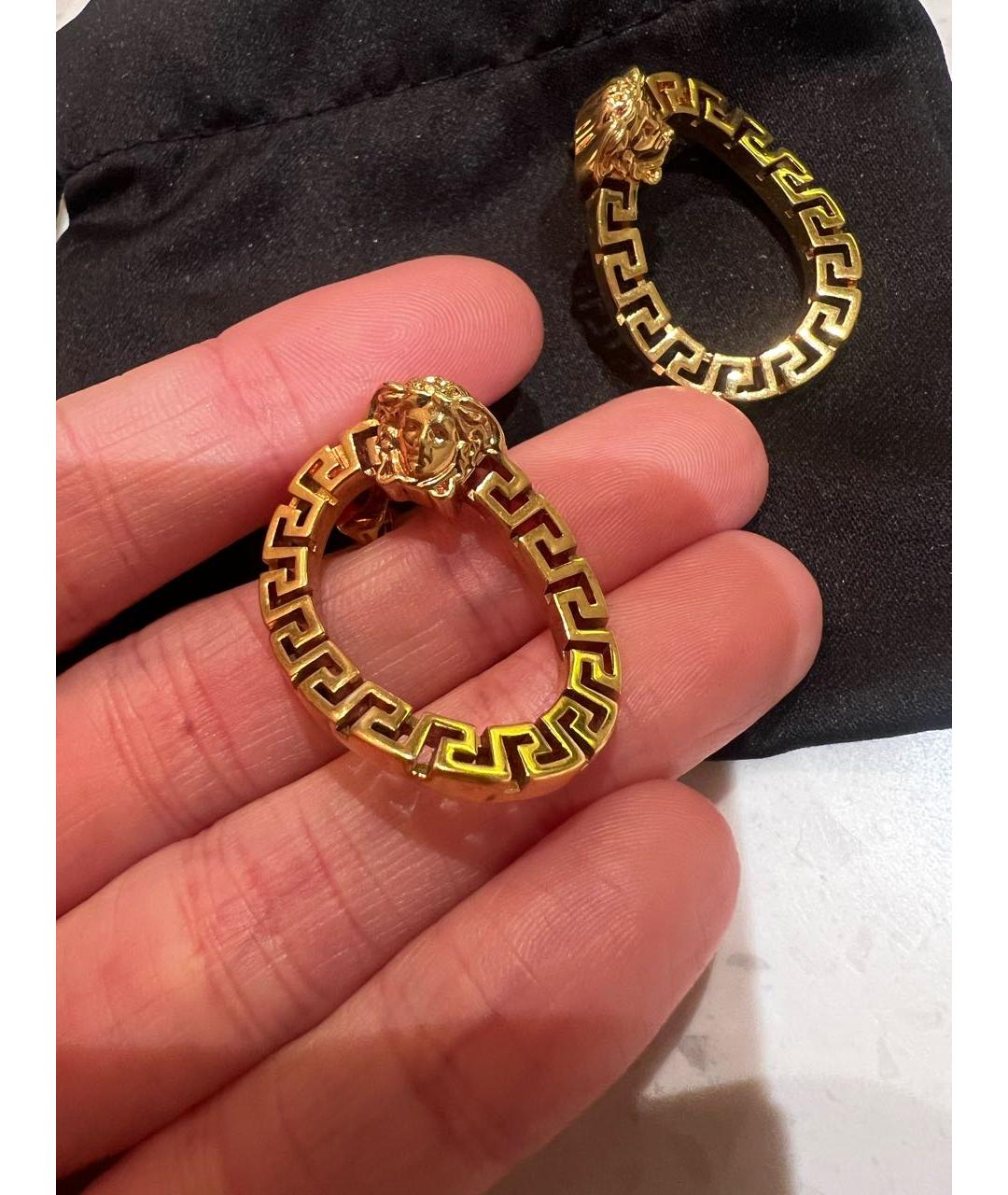 VERSACE Золотые металлические серьги, фото 2
