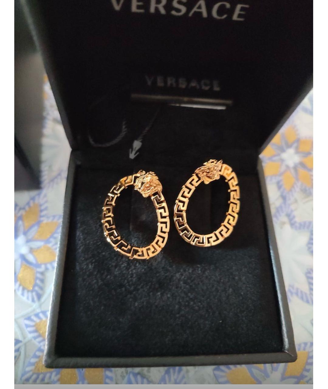 VERSACE Золотые металлические серьги, фото 5