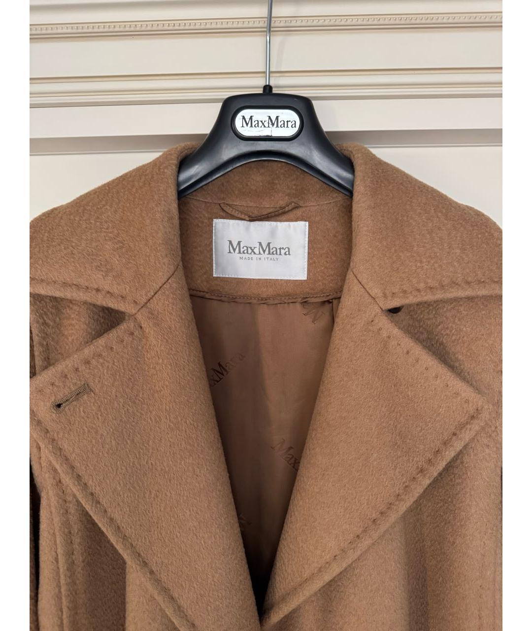MAX MARA Бежевое шерстяное пальто, фото 3