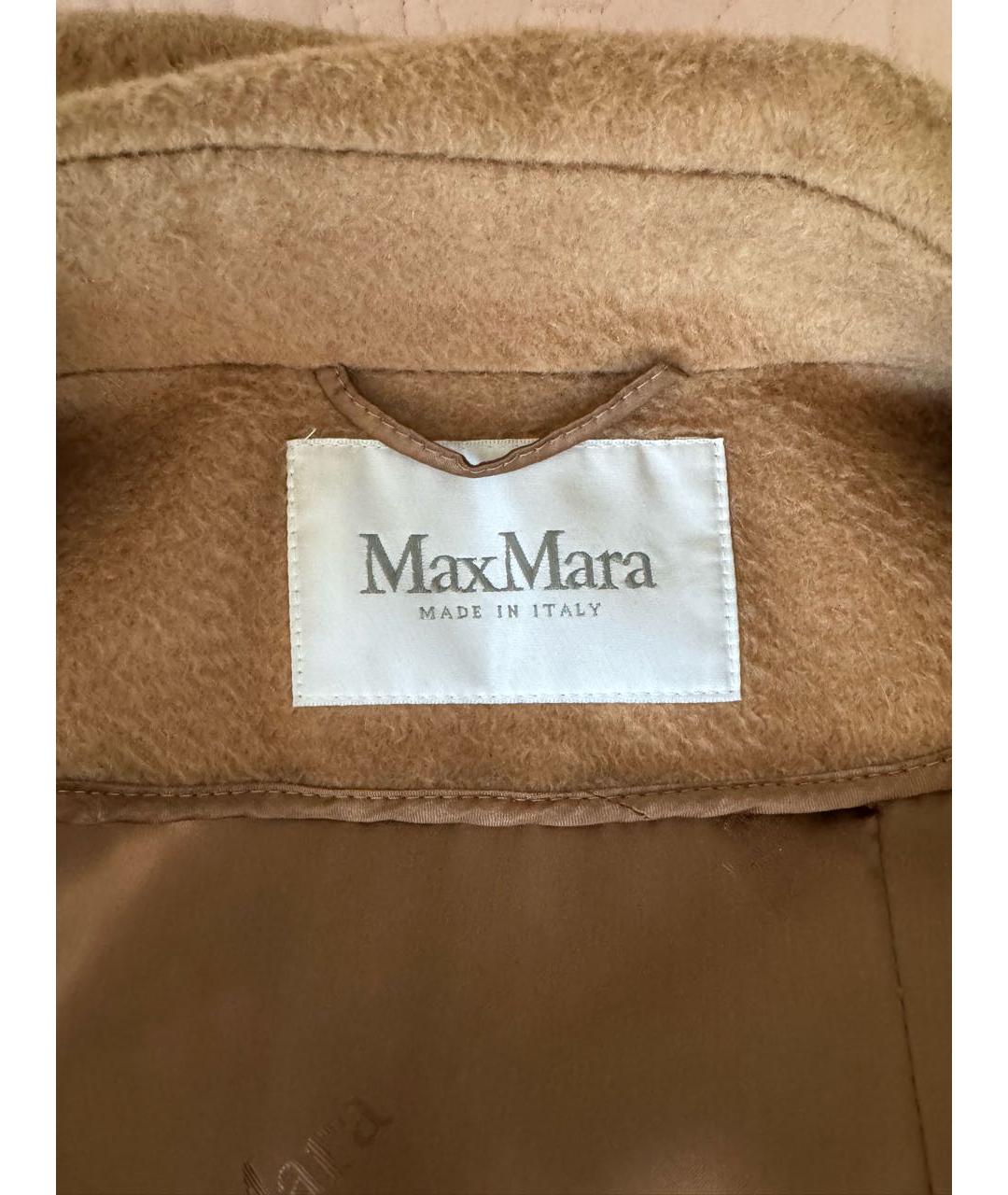 MAX MARA Бежевое шерстяное пальто, фото 4