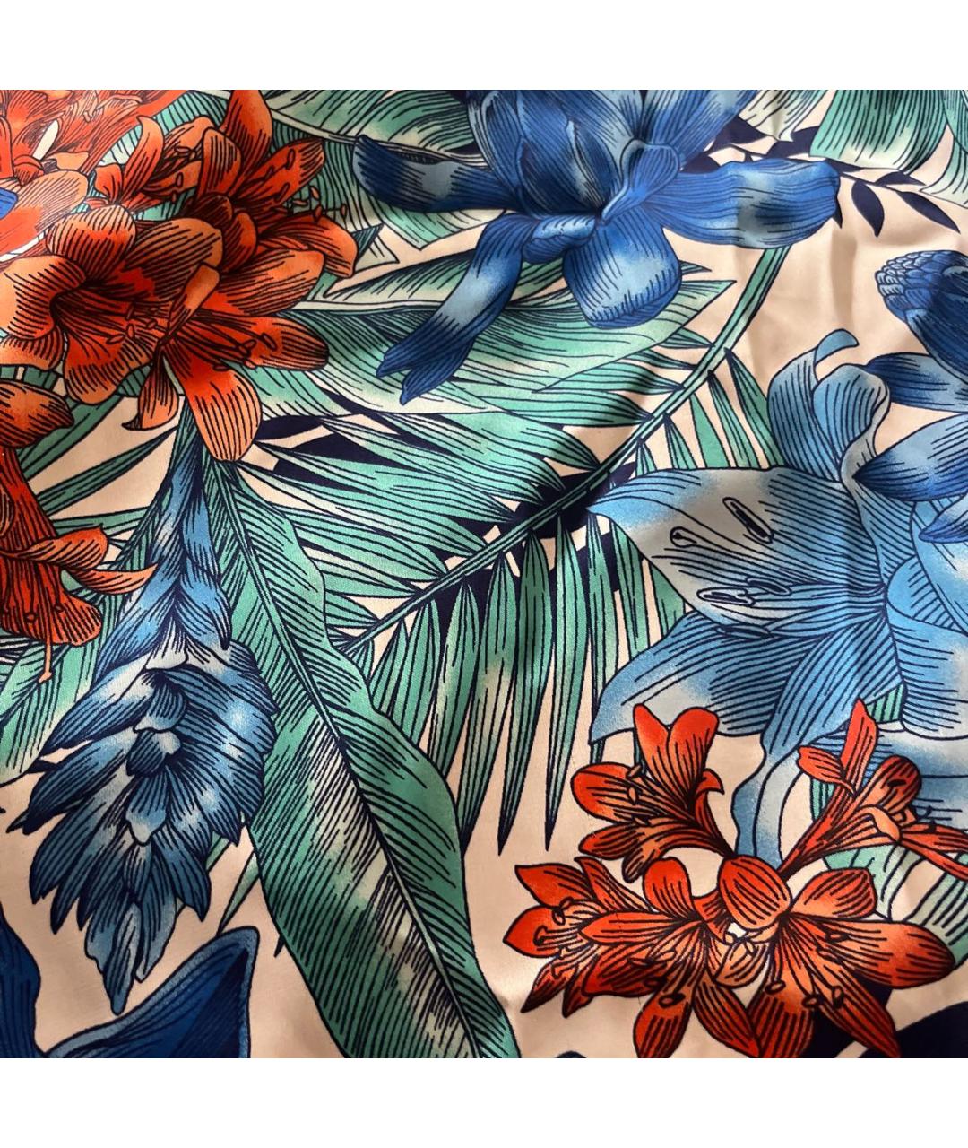 TRUSSARDI Синяя хлопковая футболка, фото 4