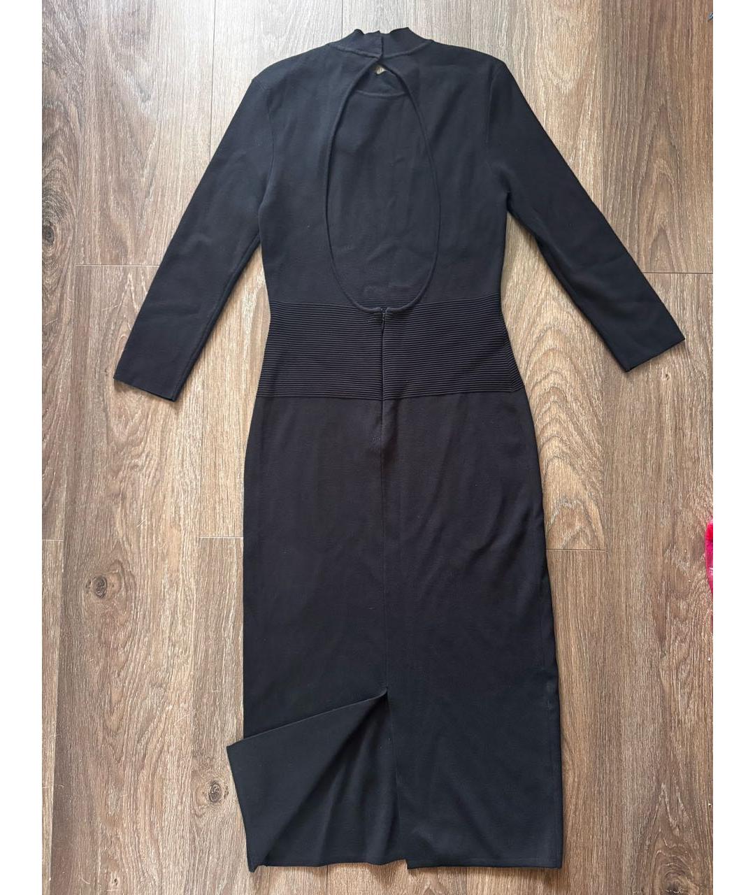 TWIN-SET Черное вискозное вечернее платье, фото 7