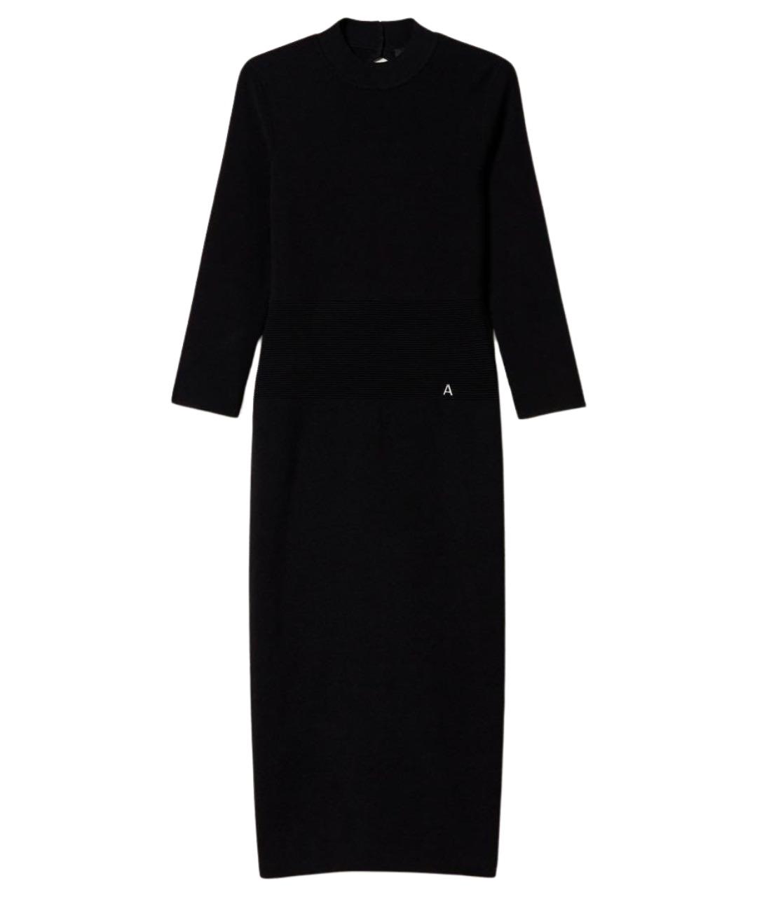 TWIN-SET Черное вискозное вечернее платье, фото 1