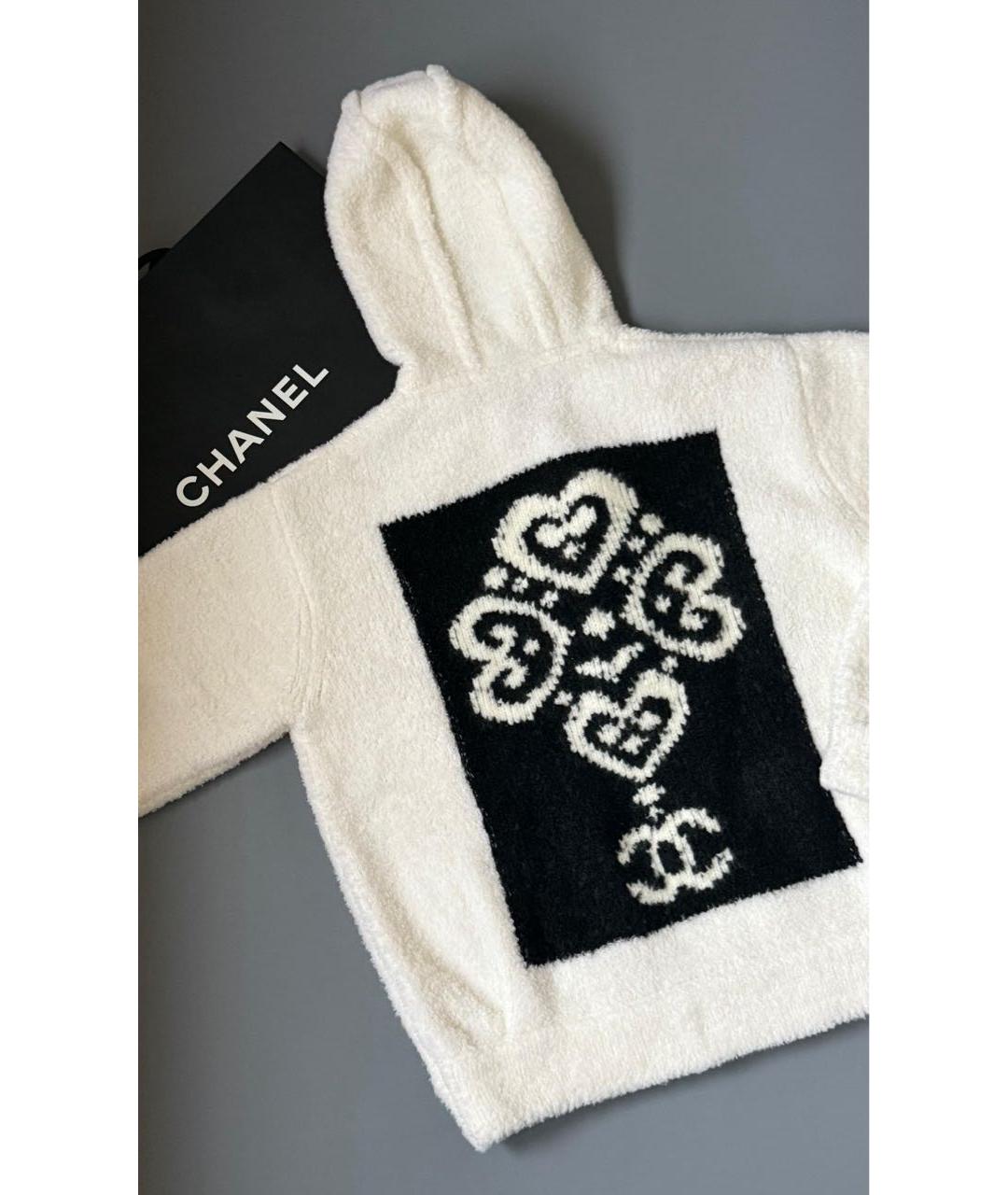 CHANEL Белый шерстяной джемпер / свитер, фото 2