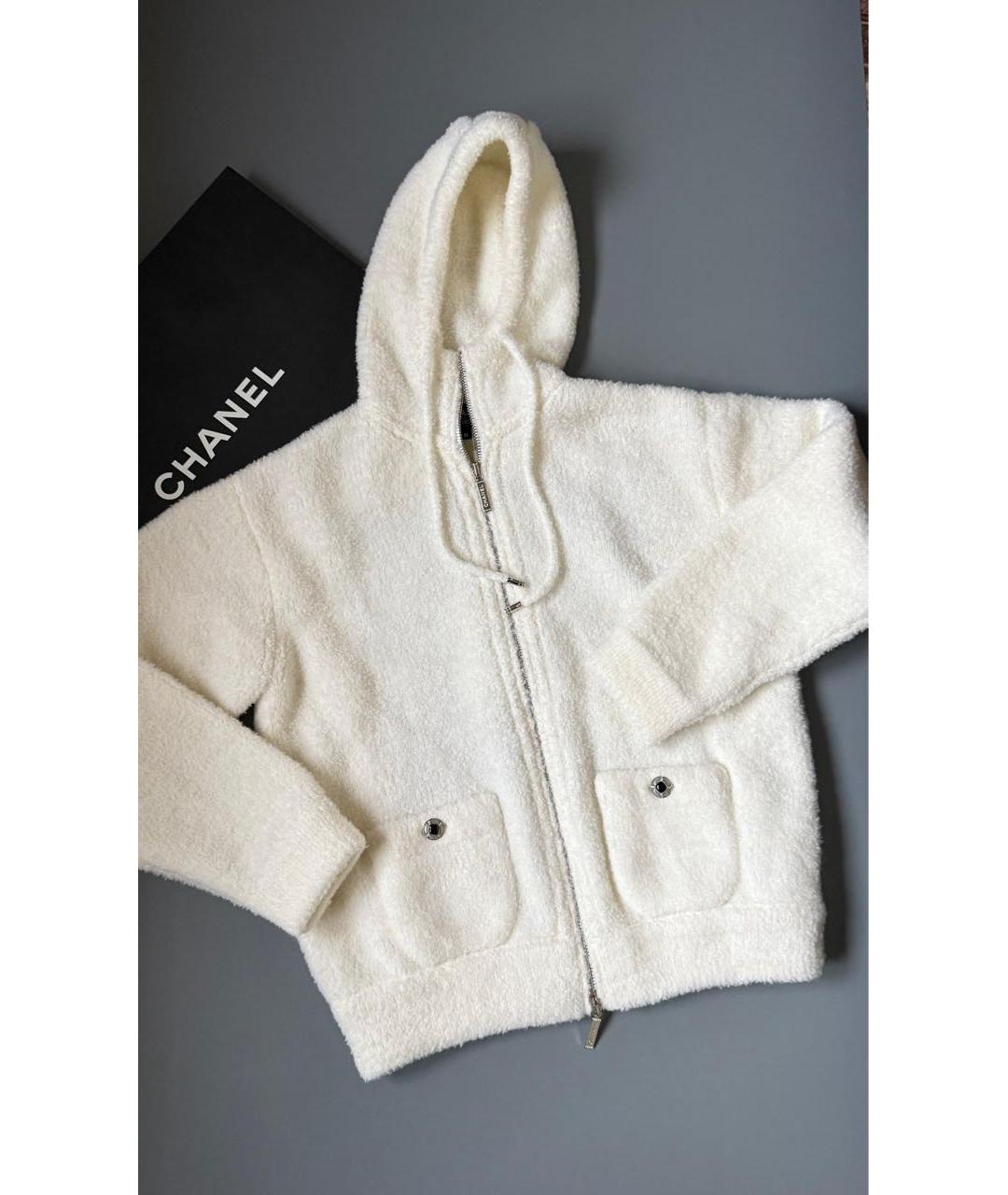 CHANEL Белый шерстяной джемпер / свитер, фото 3