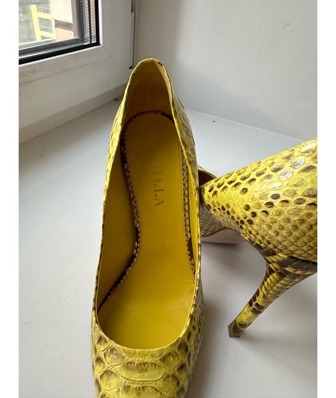 LE SILLA Желтые туфли из экзотической кожи, фото 7