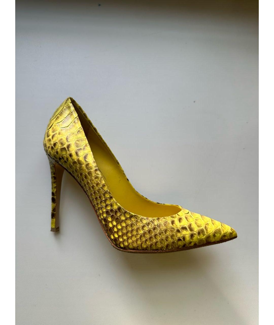LE SILLA Желтые туфли из экзотической кожи, фото 9