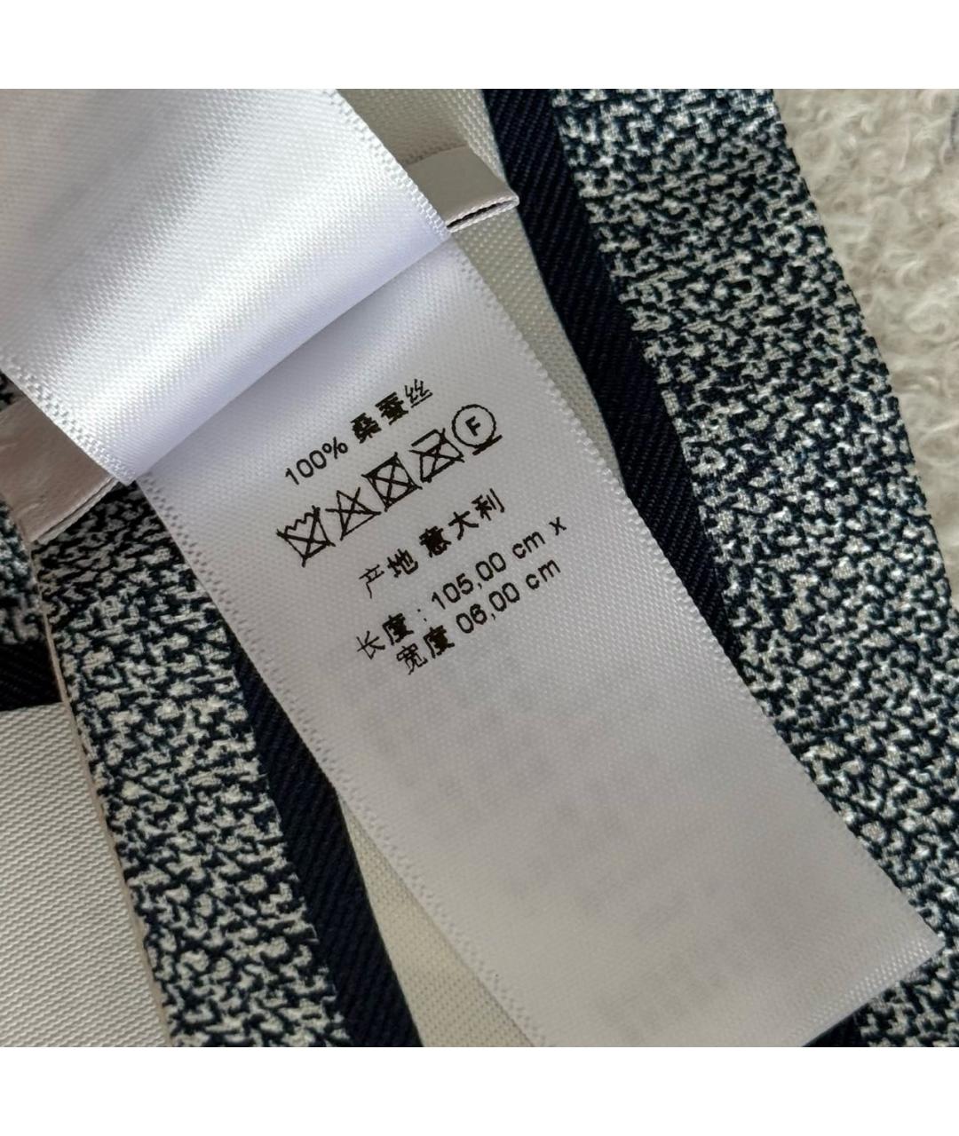 CHRISTIAN DIOR Темно-синий шелковый платок, фото 7