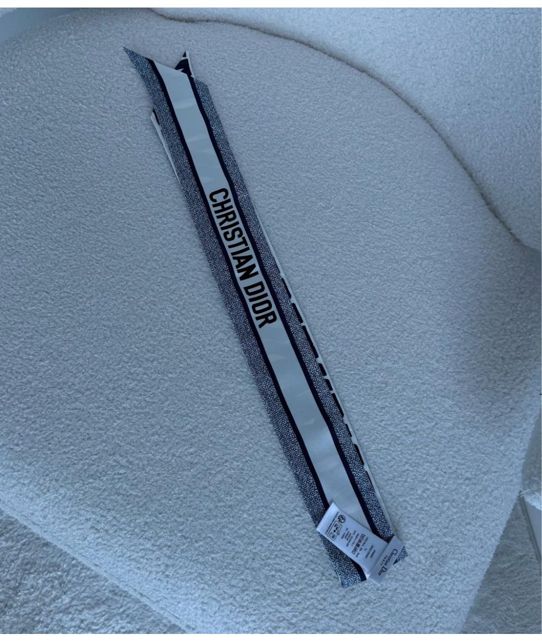 CHRISTIAN DIOR Темно-синий шелковый платок, фото 3