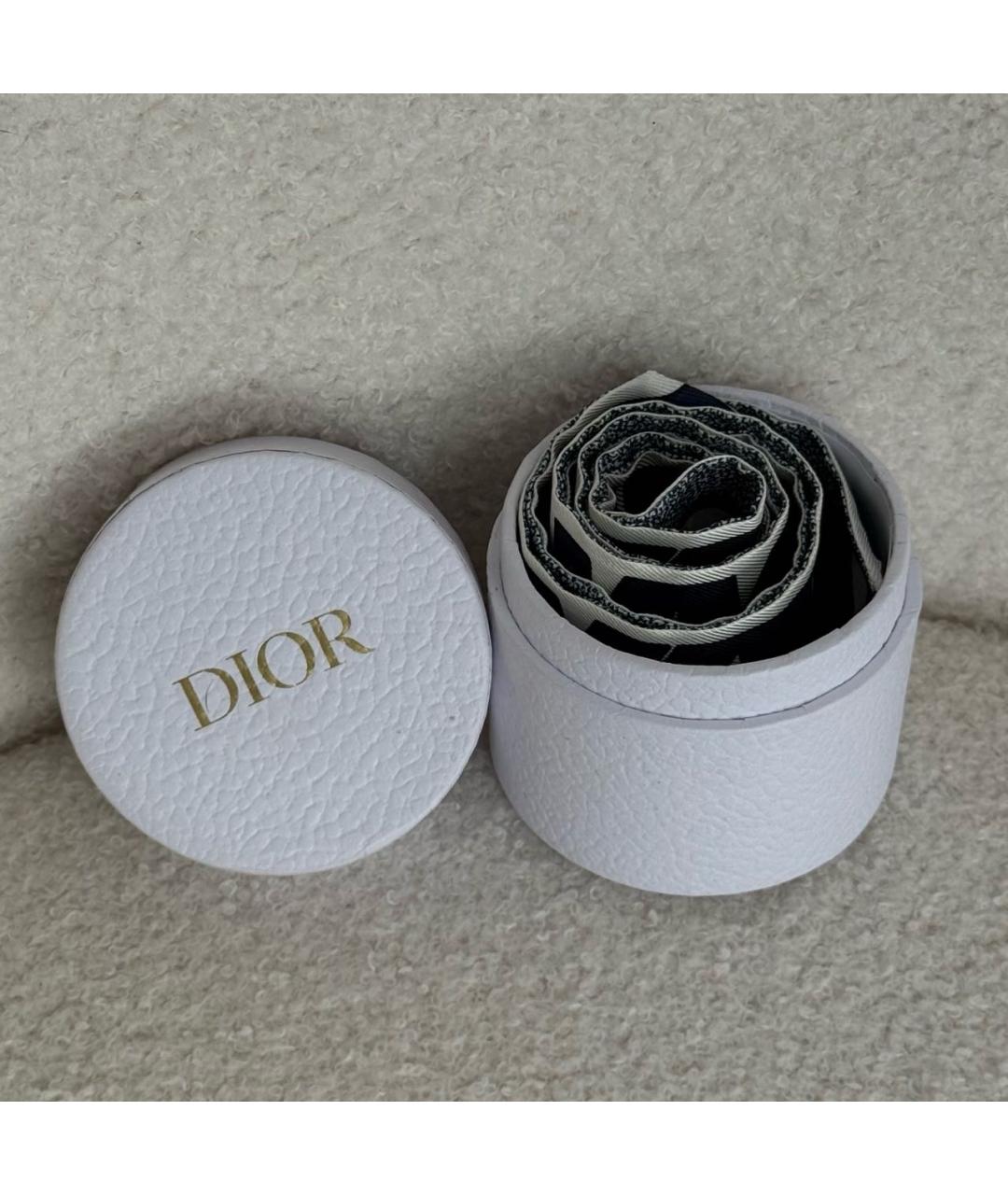 CHRISTIAN DIOR Темно-синий шелковый платок, фото 4