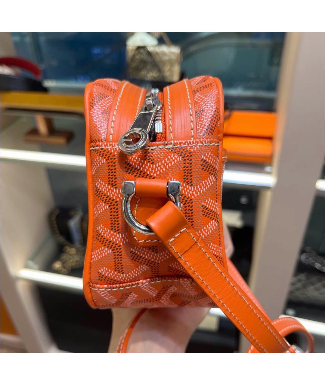 GOYARD Оранжевая кожаная сумка на плечо, фото 2