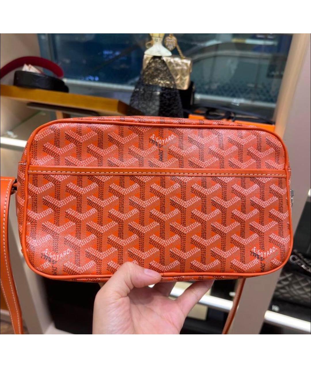 GOYARD Оранжевая кожаная сумка на плечо, фото 7