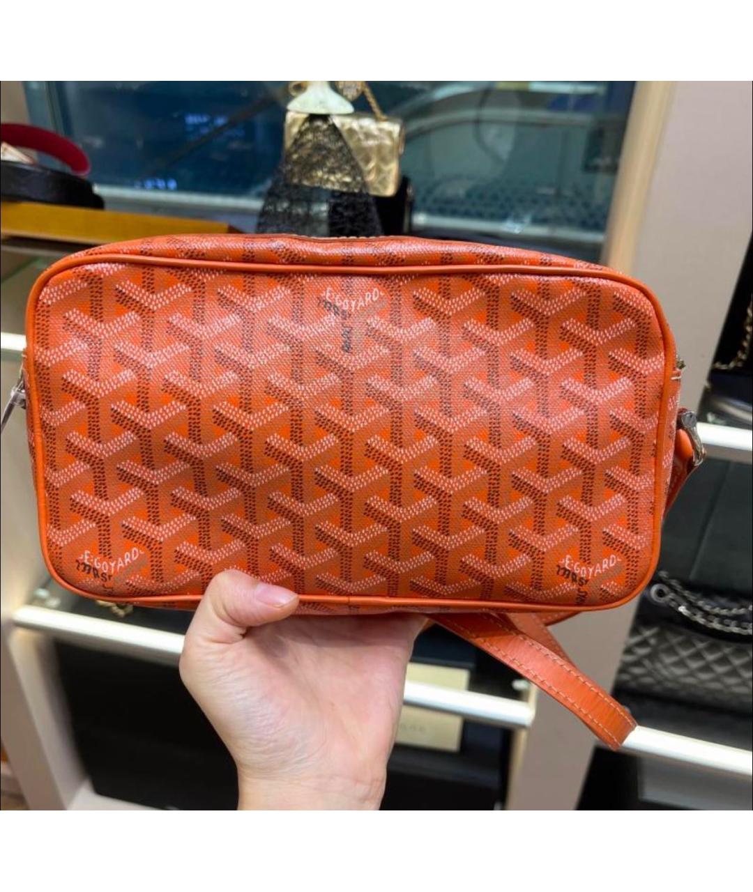 GOYARD Оранжевая кожаная сумка на плечо, фото 3