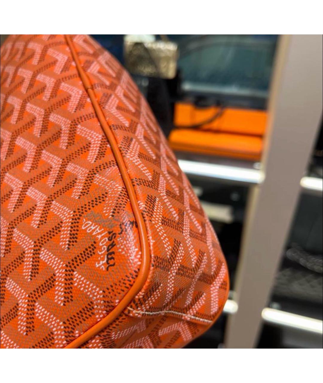 GOYARD Оранжевая кожаная сумка на плечо, фото 5