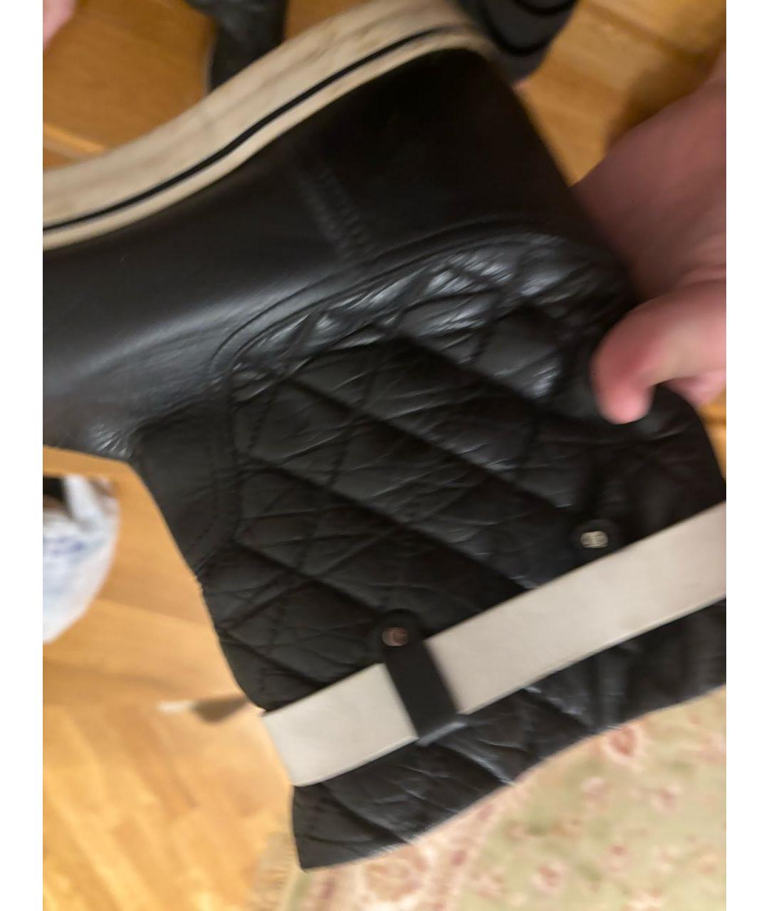 CHANEL Черные кожаные полусапоги, фото 3