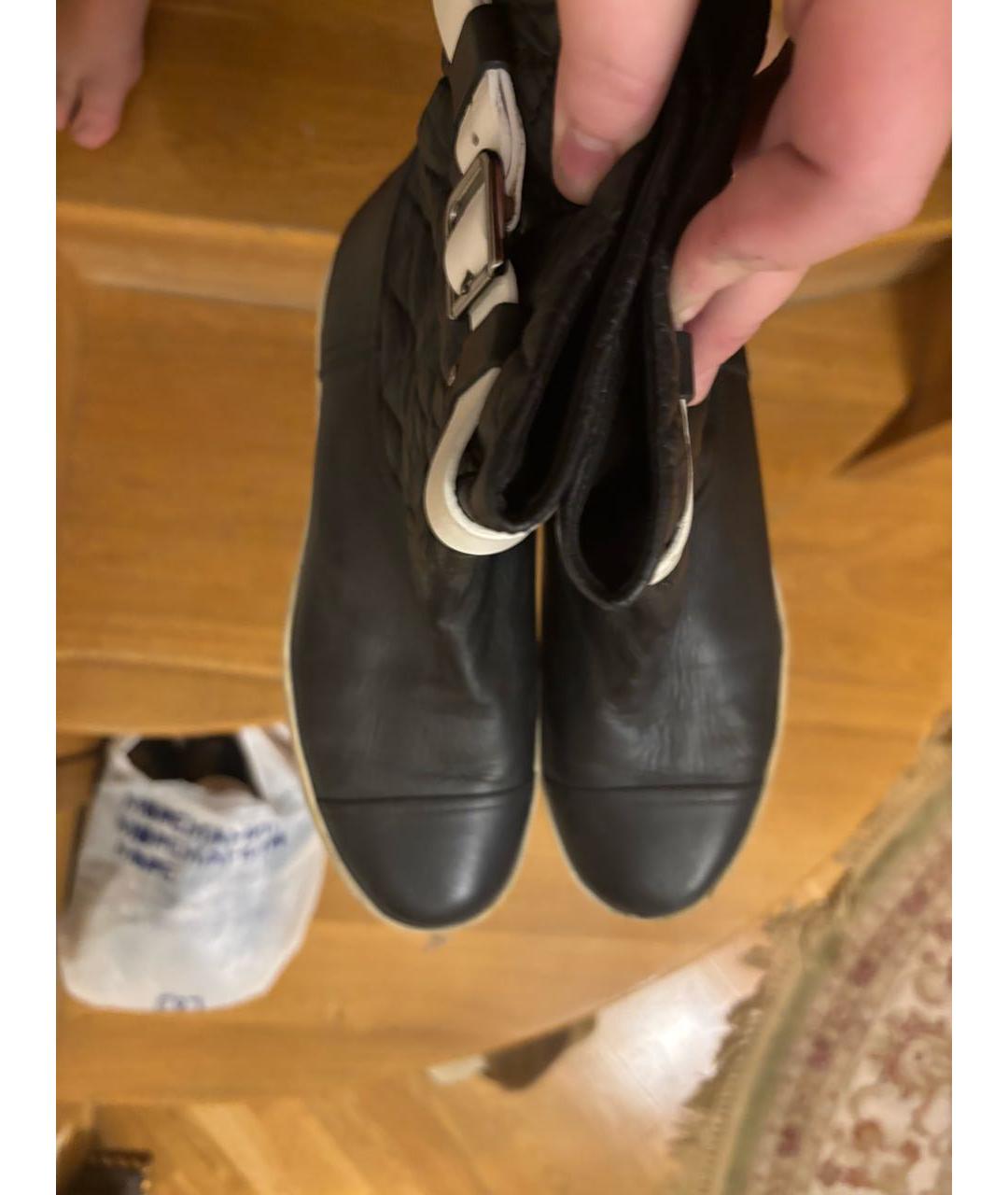 CHANEL Черные кожаные полусапоги, фото 2