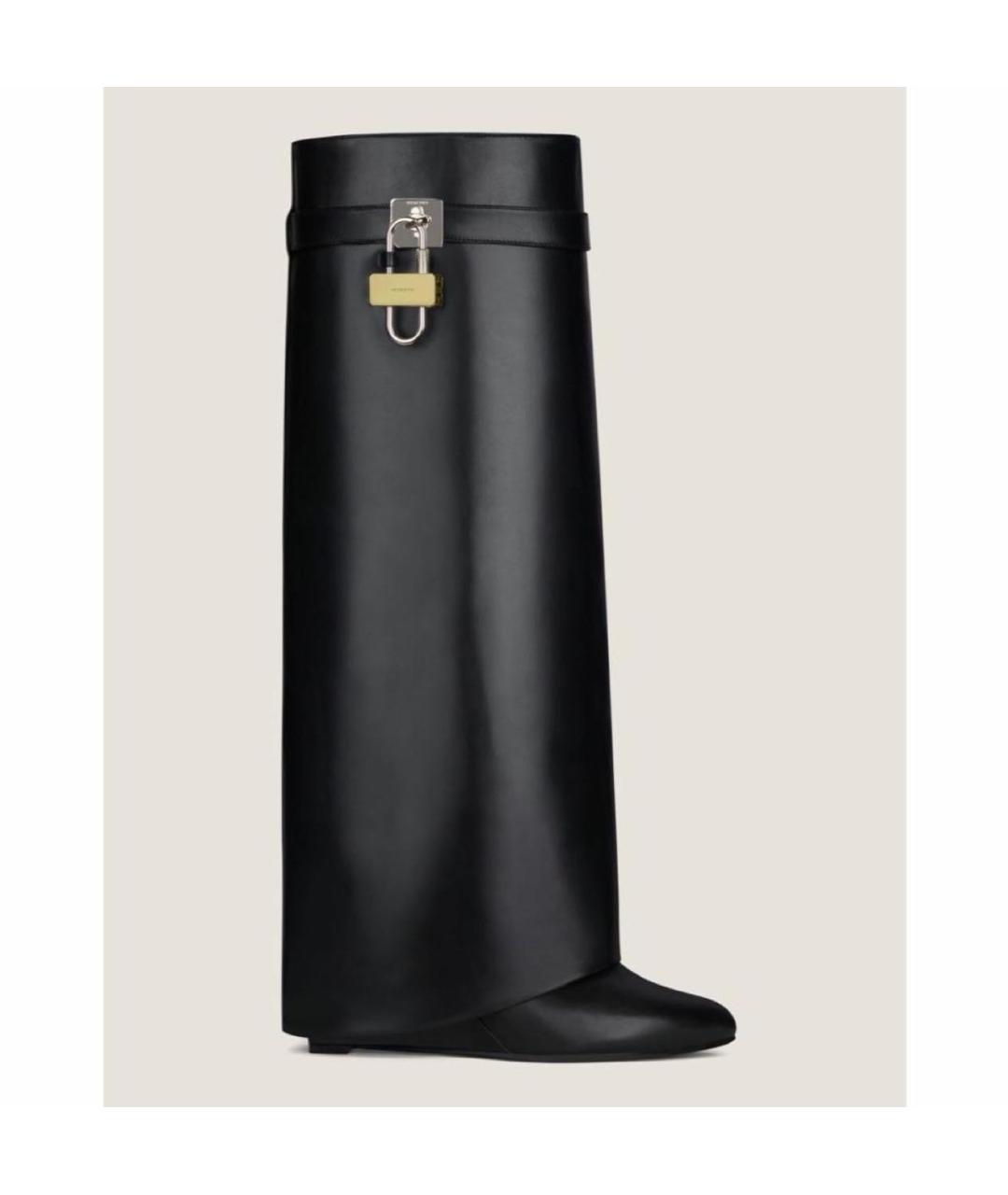 GIVENCHY Черные кожаные сапоги, фото 5