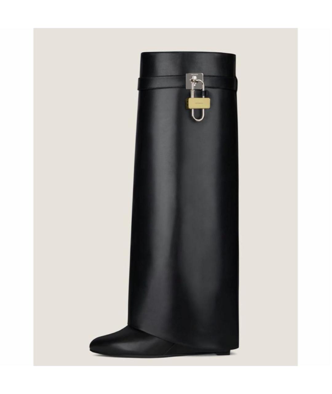 GIVENCHY Черные кожаные сапоги, фото 4