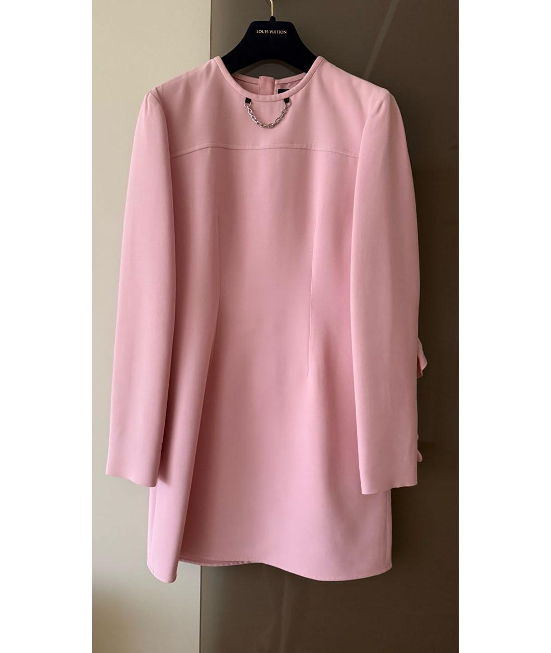 LOUIS VUITTON Розовое шелковое коктейльное платье, фото 8