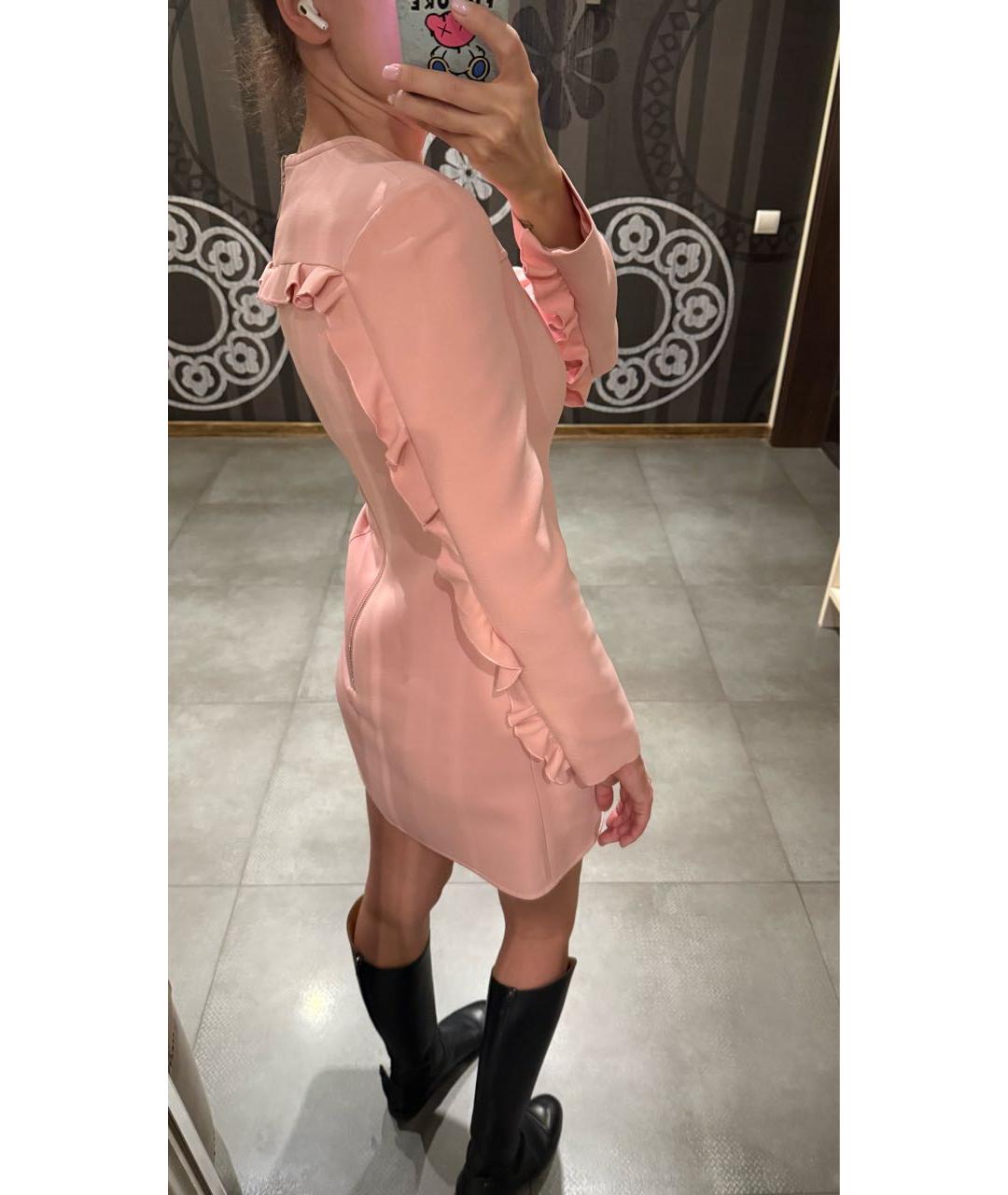 LOUIS VUITTON Розовое шелковое коктейльное платье, фото 6