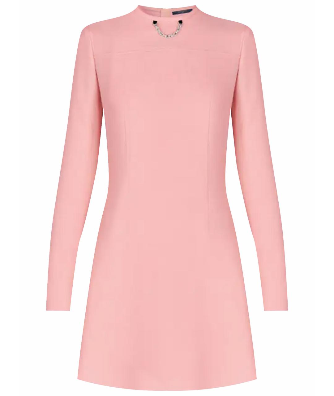 LOUIS VUITTON Розовое шелковое коктейльное платье, фото 1