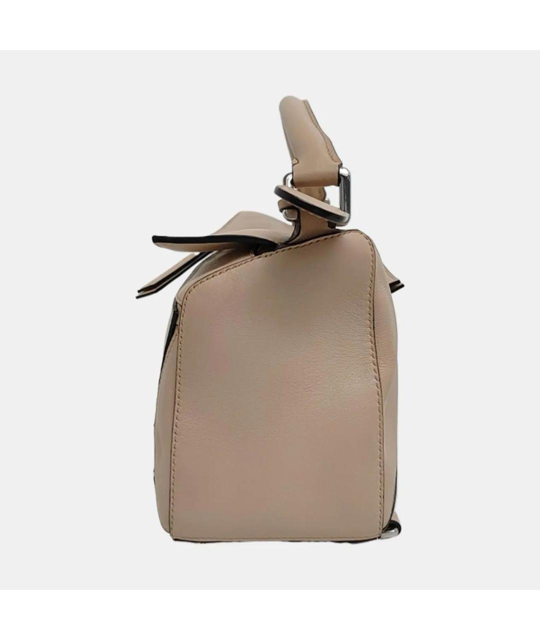 LOEWE Бежевая кожаная сумка через плечо, фото 2