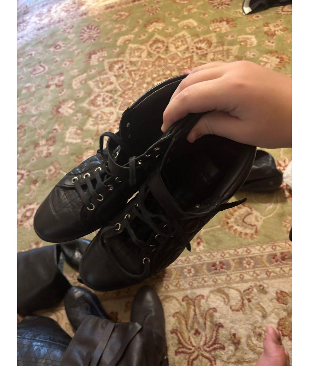 CHRISTIAN DIOR Черные кожаные кроссовки, фото 2