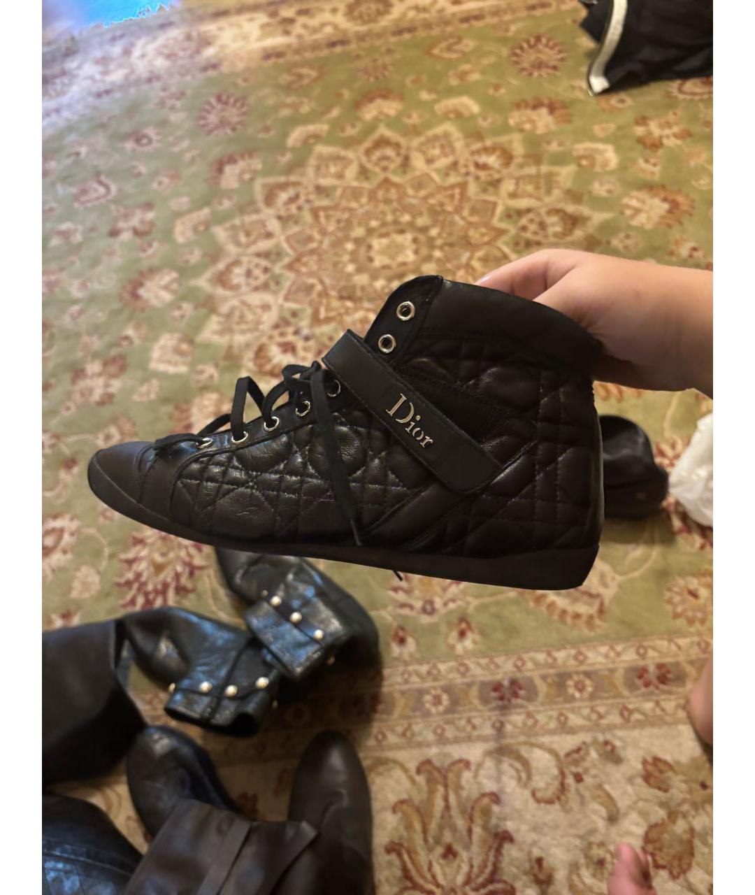 CHRISTIAN DIOR Черные кожаные кроссовки, фото 3