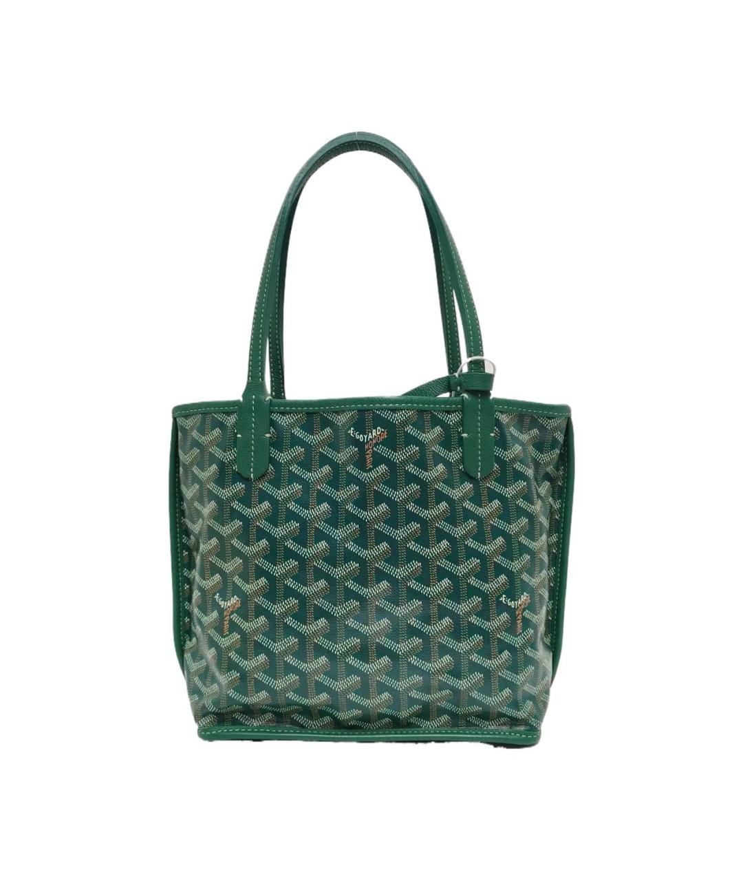 GOYARD Зеленая кожаная сумка через плечо, фото 9