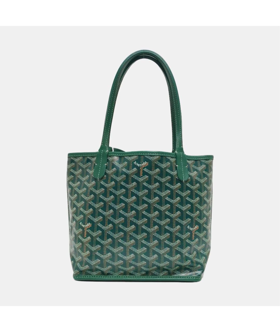 GOYARD Зеленая кожаная сумка через плечо, фото 4