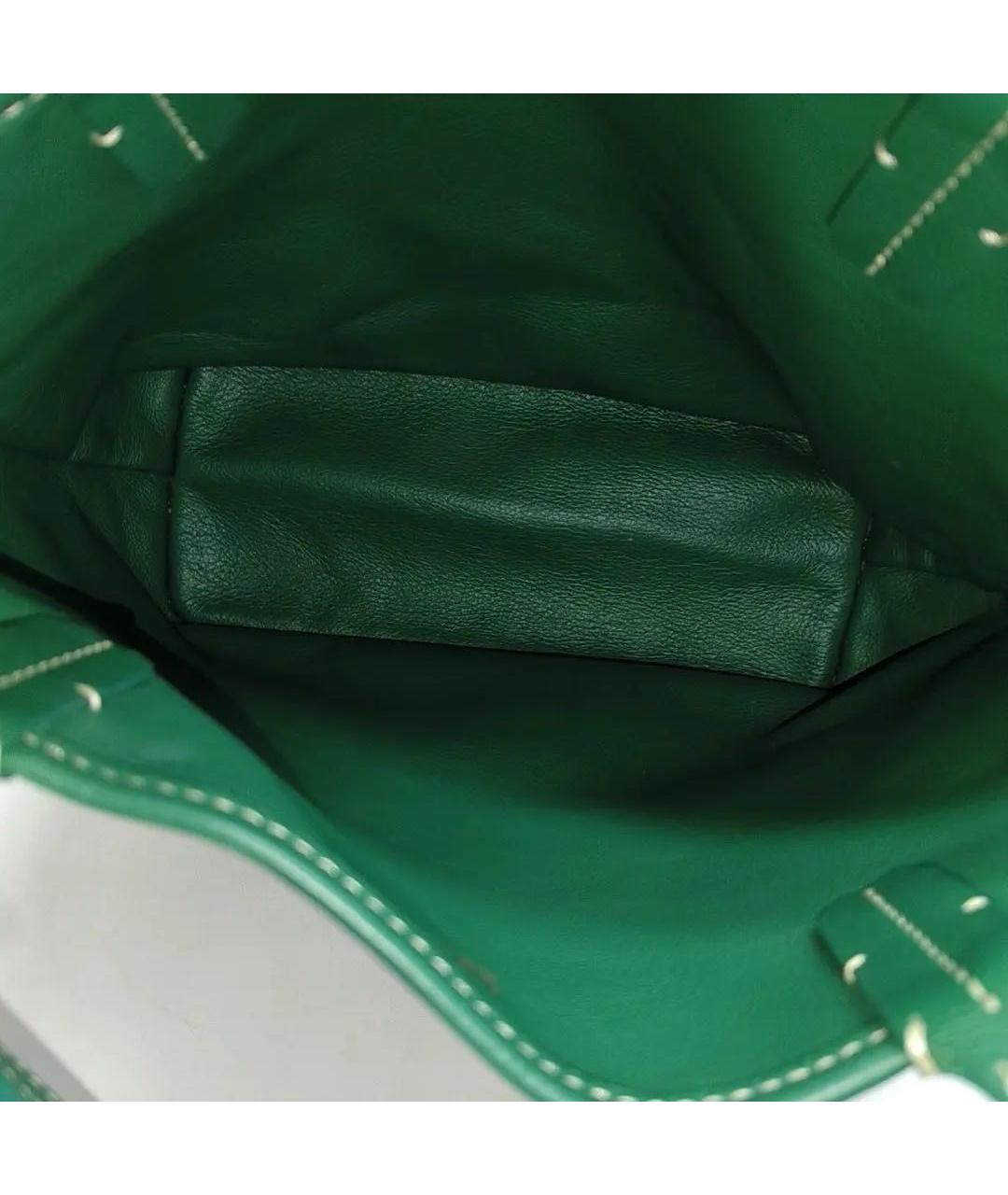 GOYARD Зеленая кожаная сумка через плечо, фото 6