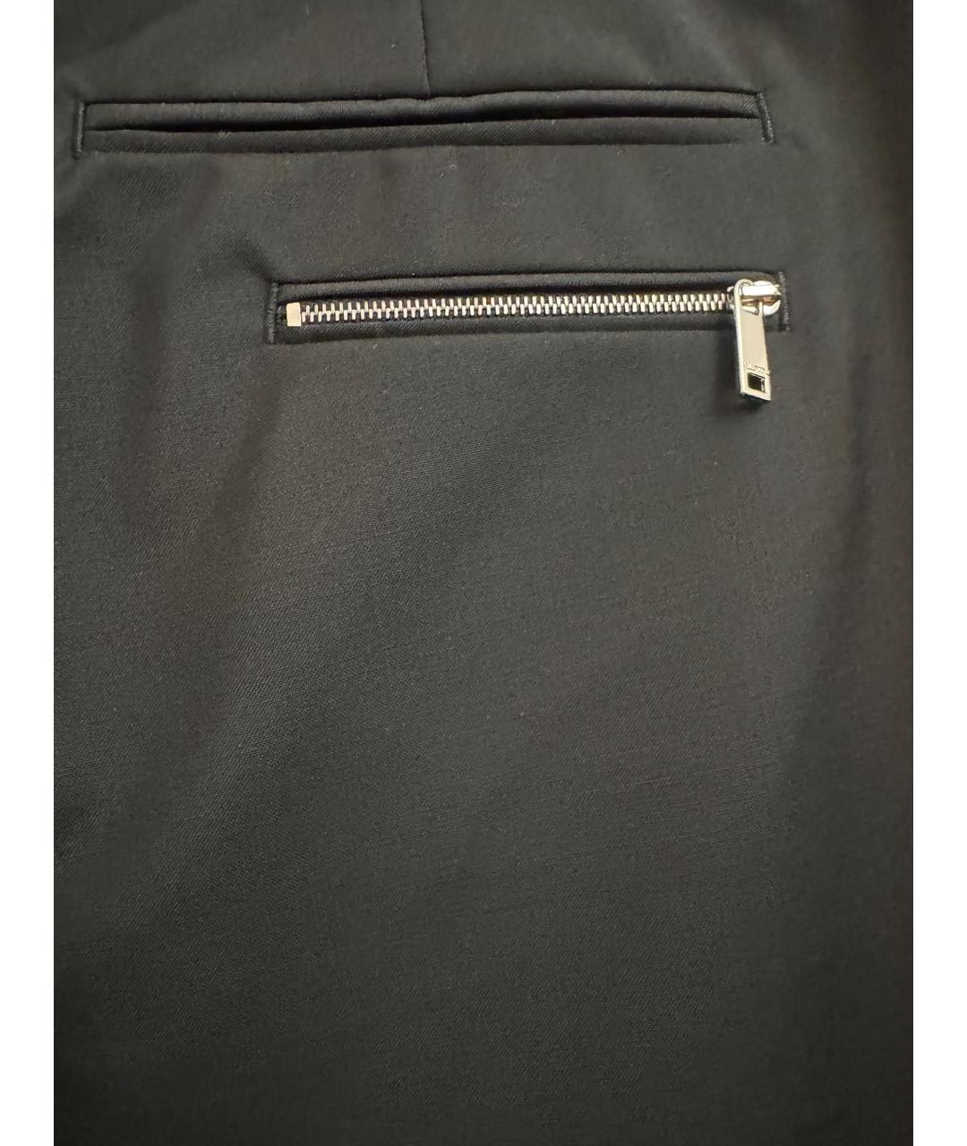 VALENTINO Черные шерстяные повседневные брюки, фото 8