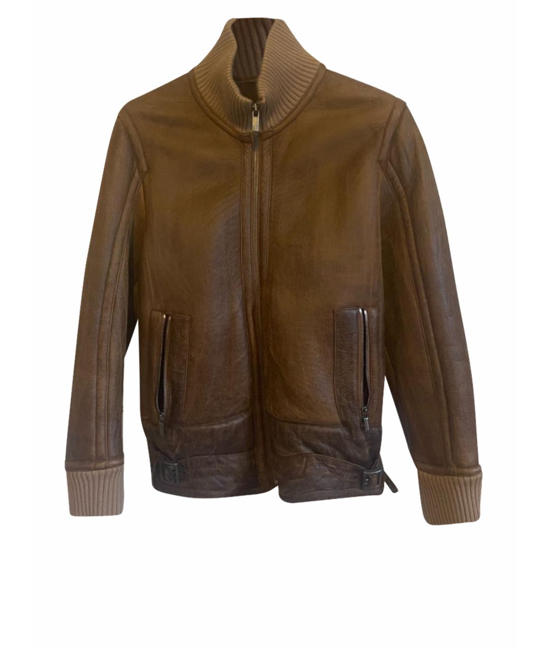 BIKKEMBERGS Коричневая дубленка/шуба, фото 1