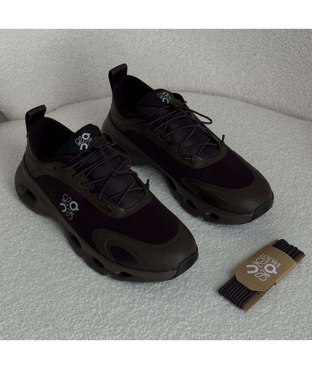 LOEWE Черные текстильные кроссовки, фото 5