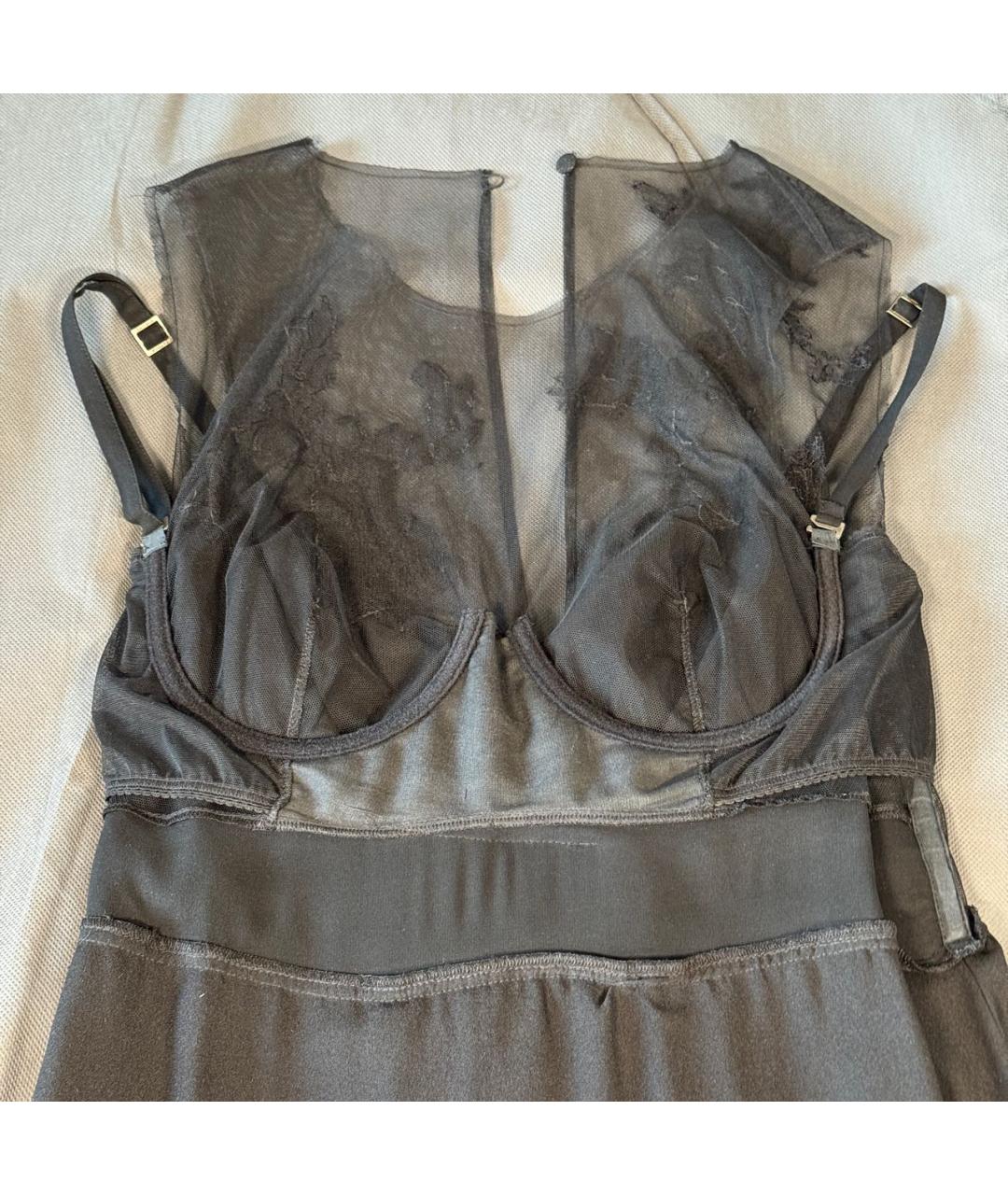 LA PERLA Черное шелковое коктейльное платье, фото 5