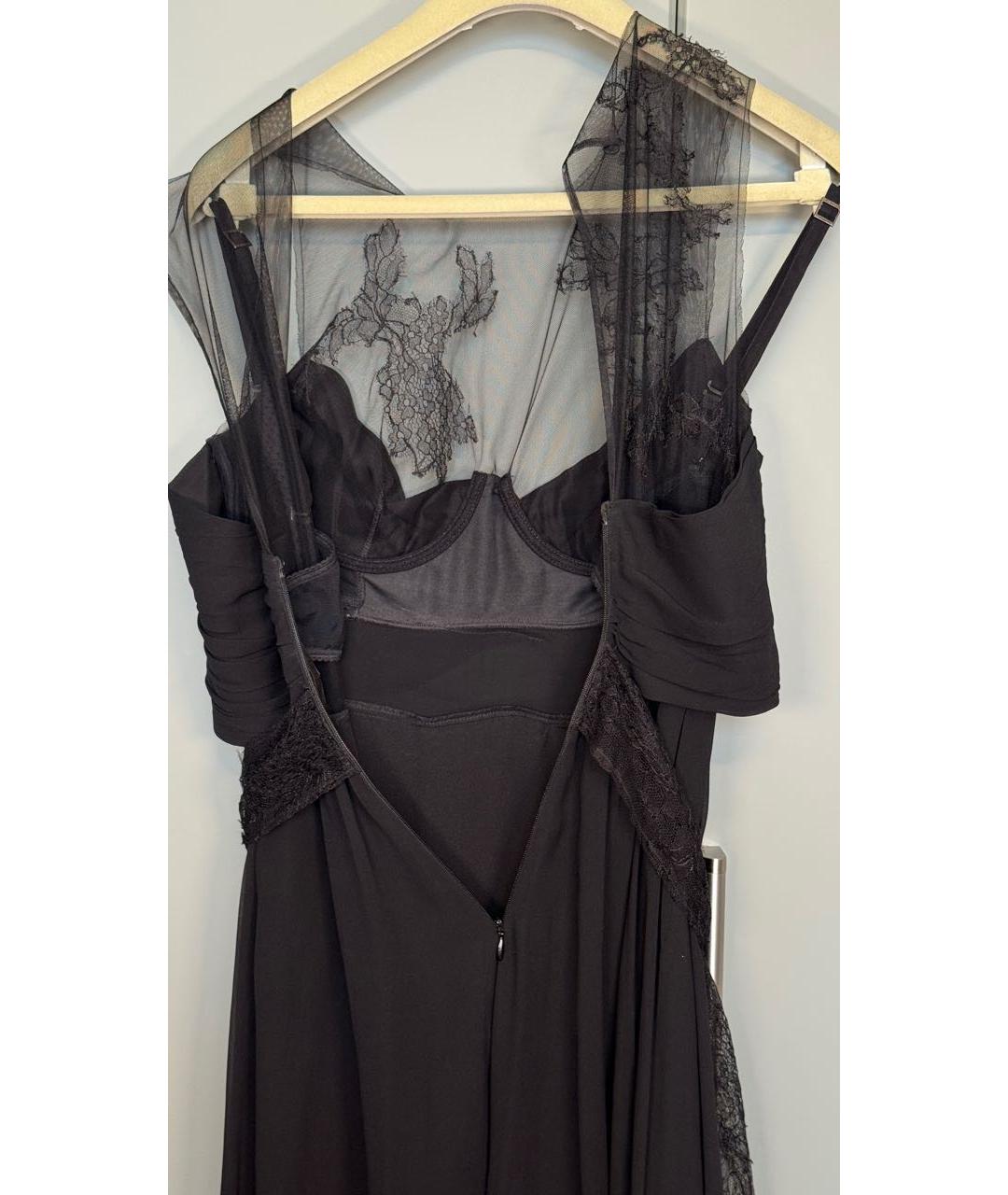 LA PERLA Черное шелковое коктейльное платье, фото 3