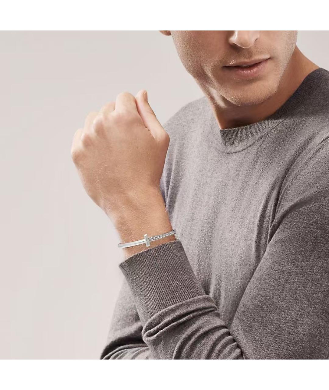 TIFFANY&CO Серебрянный браслет из белого золота, фото 3