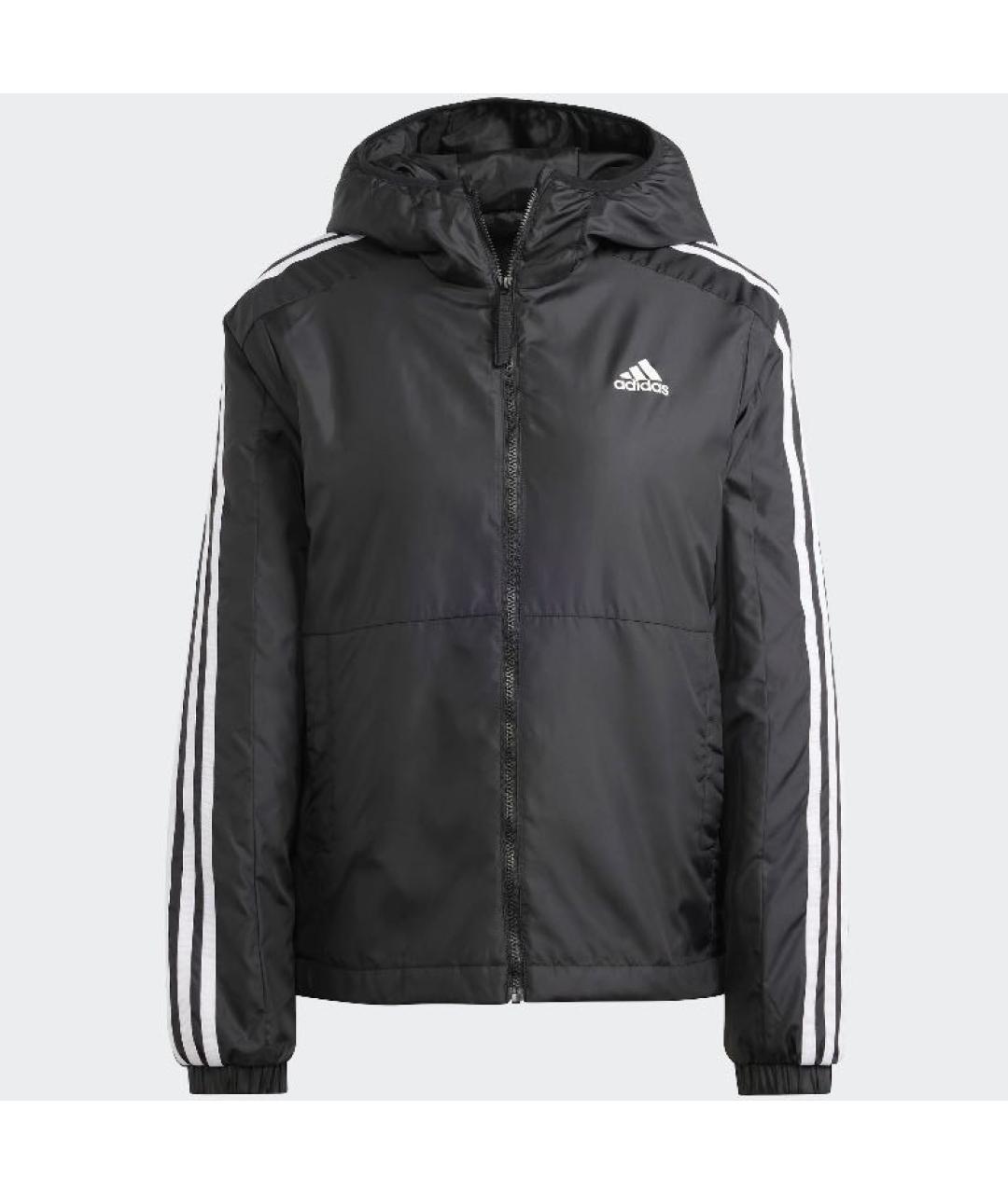 ADIDAS Черная полиэстеровая куртка, фото 7