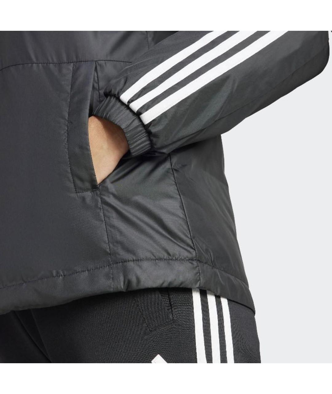 ADIDAS Черная полиэстеровая куртка, фото 5