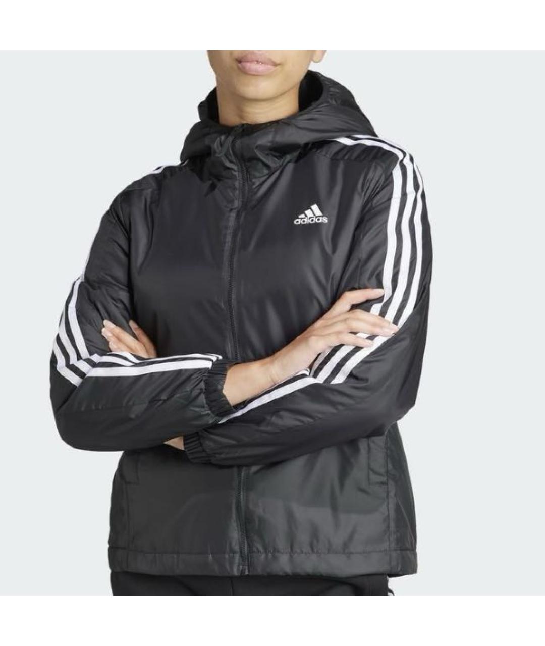 ADIDAS Черная полиэстеровая куртка, фото 2