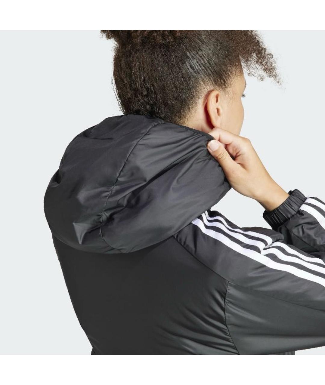 ADIDAS Черная полиэстеровая куртка, фото 6