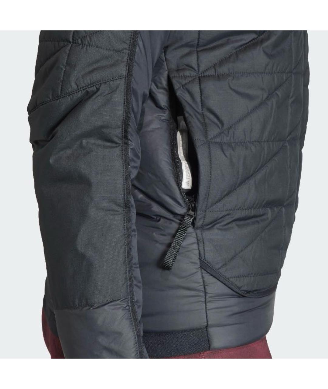 ADIDAS Черная полиамидовая куртка, фото 6