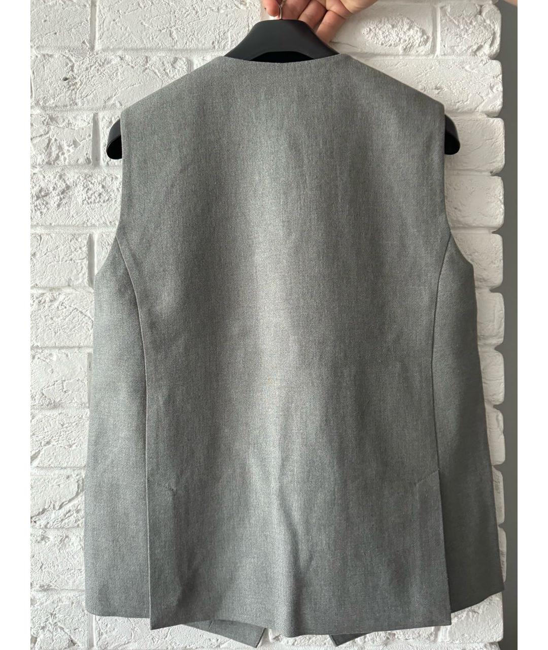 12 STOREEZ Серый льняной жилет, фото 2