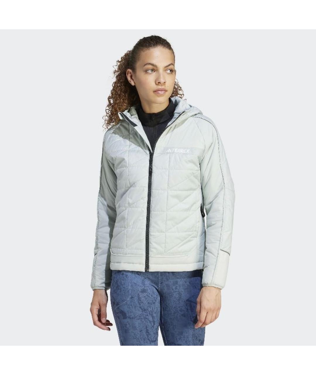 ADIDAS Серая полиамидовая куртка, фото 5