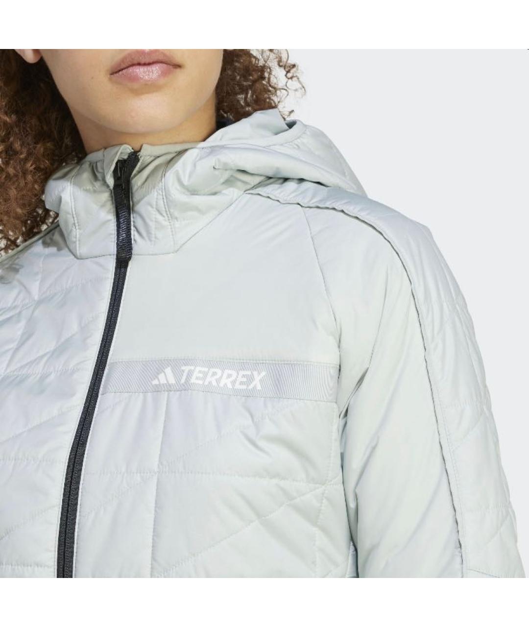 ADIDAS Серая полиамидовая куртка, фото 7